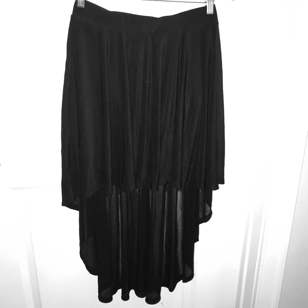 Black Semi-Mesh Skirt